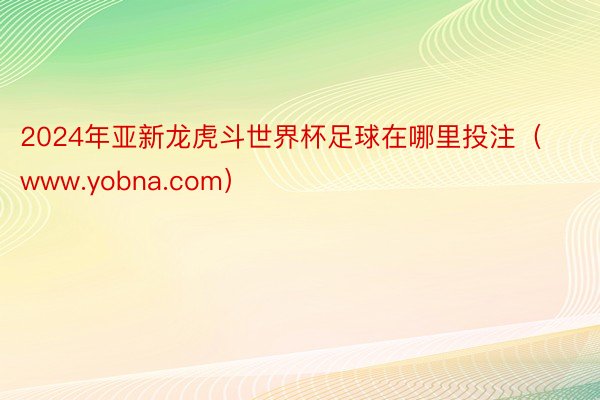 2024年亚新龙虎斗世界杯足球在哪里投注（www.yobna.com）